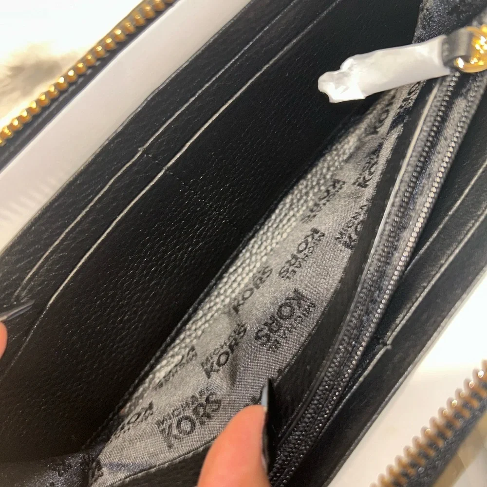 Michael Kors‎ Black Long Zippy Wallet